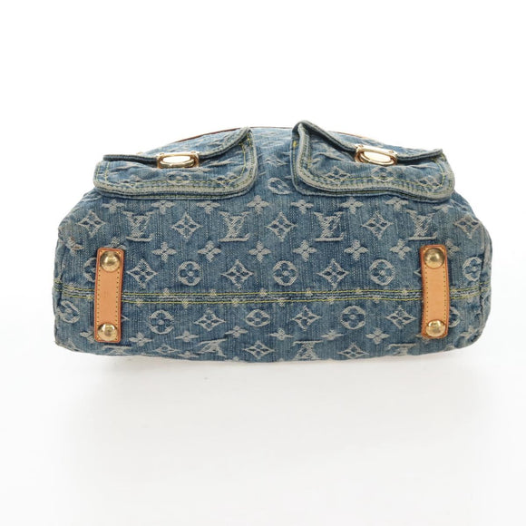 LOUIS VUITTON Monogram Denim Buggy GM Shoulder Bag Blue M95048 LV Auth yk21020V
