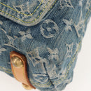 LOUIS VUITTON Monogram Denim Buggy GM Shoulder Bag Blue M95048 LV Auth yk21020V-14