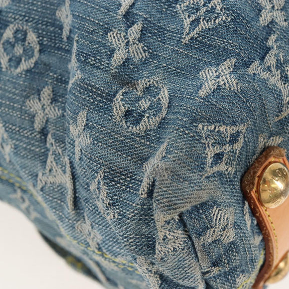 LOUIS VUITTON Monogram Denim Buggy GM Shoulder Bag Blue M95048 LV Auth yk21020V