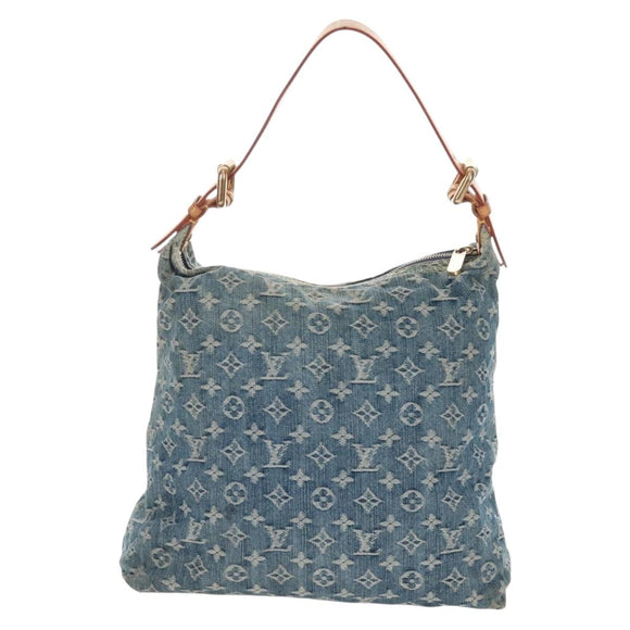 LOUIS VUITTON Monogram Denim Buggy GM Shoulder Bag Blue M95048 LV Auth yk21020V