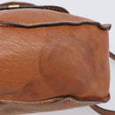 Chloe Marcie Hand Bag Leather 2way Brown Gold Auth yk21022-13