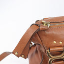 Chloe Marcie Hand Bag Leather 2way Brown Gold Auth yk21022-22
