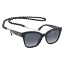 CHANEL Sunglasses plastic Black CC Auth yk21025M-1