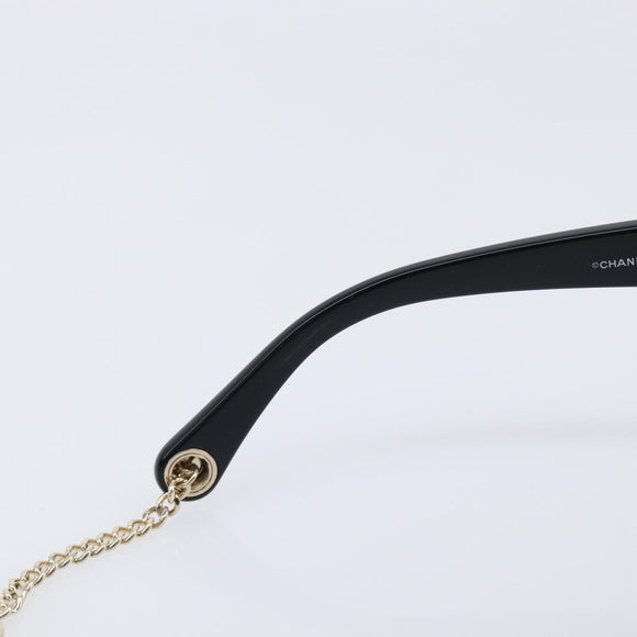 CHANEL Sunglasses plastic Black CC Auth yk21025M