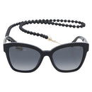 CHANEL Sunglasses plastic Black CC Auth yk21025M-13