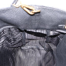 PRADA Tote Bag Leather 2way Black Gold Auth yk21027V-24