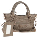 Balenciaga The Giant First Hand Bag Leather 2way Beige 285433 Auth yk21029SAM-1