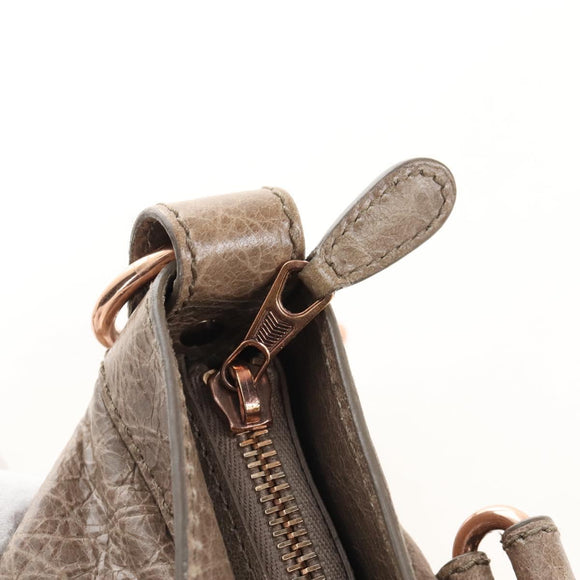 Balenciaga The Giant First Hand Bag Leather 2way Beige 285433 Auth yk21029SAM