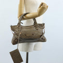 Balenciaga The Giant First Hand Bag Leather 2way Beige 285433 Auth yk21029SAM-27