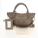 Balenciaga The Giant First Hand Bag Leather 2way Beige 285433 Auth yk21029SAM-28