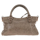 Balenciaga The Giant First Hand Bag Leather 2way Beige 285433 Auth yk21029SAM-3