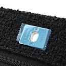 CHANEL Rhinestone Turn Lock Chain Bag Tweed Beads Black Silver CC Auth yk21033SM-17