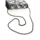 CHANEL Rhinestone Turn Lock Chain Bag Tweed Beads Black Silver CC Auth yk21033SM-7