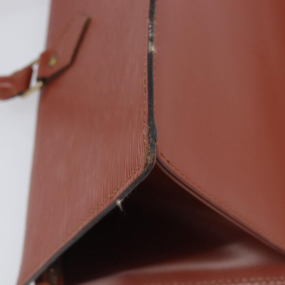 LOUIS VUITTON Epi Sac Triangle Hand Bag Brown M52093 LV Auth yk21038