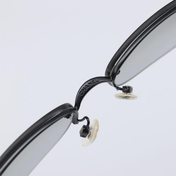 CHANEL Sunglasses Metal Black CC Auth yk21042M