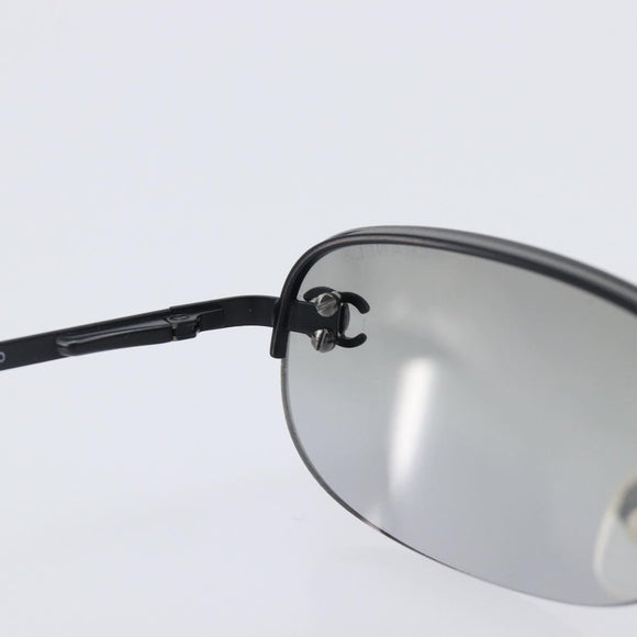 CHANEL Sunglasses Metal Black CC Auth yk21042M