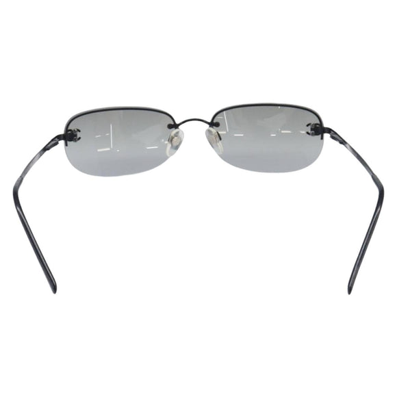 CHANEL Sunglasses Metal Black CC Auth yk21042M