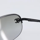 CHANEL Sunglasses Metal Black CC Auth yk21042M-9