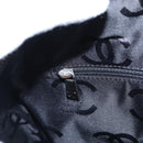 CHANEL Wild Stitch Boston Bag Leather Black Gold CC Auth yk21043SAM-26