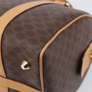 CELINE Macadam Canvas Hand Bag PVC Leather Brown Gold Auth yk21046V-12