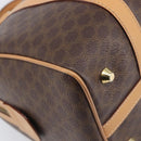 CELINE Macadam Canvas Hand Bag PVC Leather Brown Gold Auth yk21046V-13