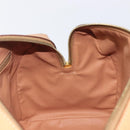 CELINE Macadam Canvas Hand Bag PVC Leather Brown Gold Auth yk21046V-19