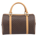 CELINE Macadam Canvas Hand Bag PVC Leather Brown Gold Auth yk21046V-3
