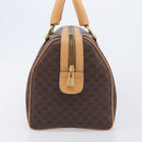 CELINE Macadam Canvas Hand Bag PVC Leather Brown Gold Auth yk21046V-4