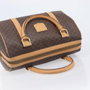 CELINE Macadam Canvas Hand Bag PVC Leather Brown Gold Auth yk21046V-6