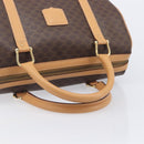 CELINE Macadam Canvas Hand Bag PVC Leather Brown Gold Auth yk21046V-7