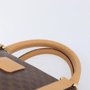 CELINE Macadam Canvas Hand Bag PVC Leather Brown Gold Auth yk21046V-8