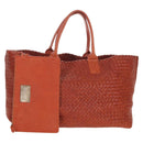 Bottega Veneta INTRECCIATO Cabas Hand Bag Leather Brown 113129 Auth yk21049SAM-1