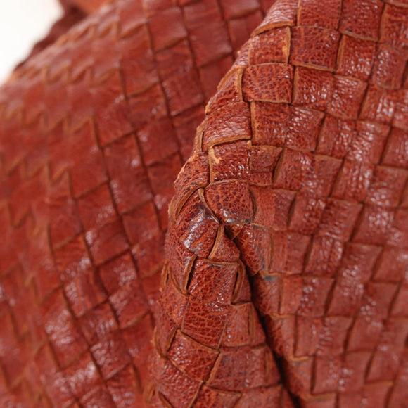 Bottega Veneta INTRECCIATO Cabas Hand Bag Leather Brown 113129 Auth yk21049SAM