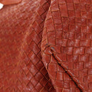 Bottega Veneta INTRECCIATO Cabas Hand Bag Leather Brown 113129 Auth yk21049SAM-14