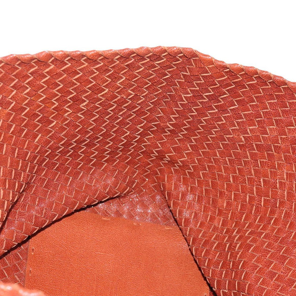 Bottega Veneta INTRECCIATO Cabas Hand Bag Leather Brown 113129 Auth yk21049SAM