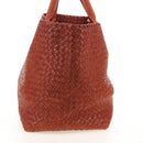 Bottega Veneta INTRECCIATO Cabas Hand Bag Leather Brown 113129 Auth yk21049SAM-4