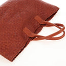 Bottega Veneta INTRECCIATO Cabas Hand Bag Leather Brown 113129 Auth yk21049SAM-6