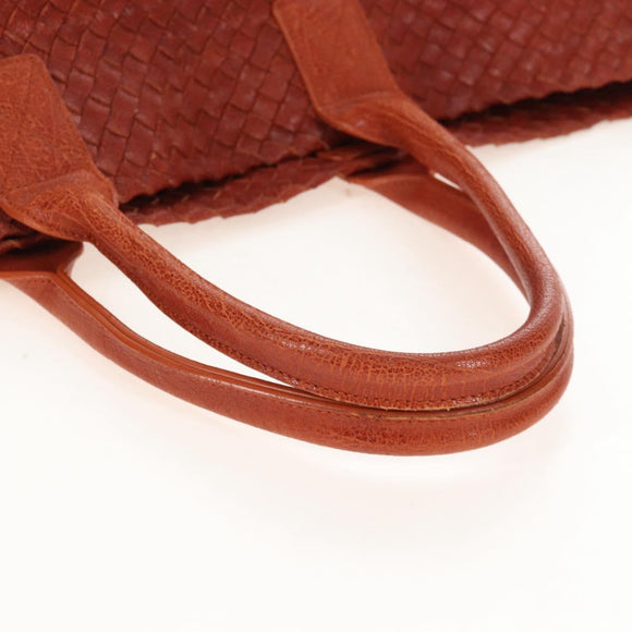 Bottega Veneta INTRECCIATO Cabas Hand Bag Leather Brown 113129 Auth yk21049SAM