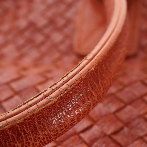 Bottega Veneta INTRECCIATO Cabas Hand Bag Leather Brown 113129 Auth yk21049SAM