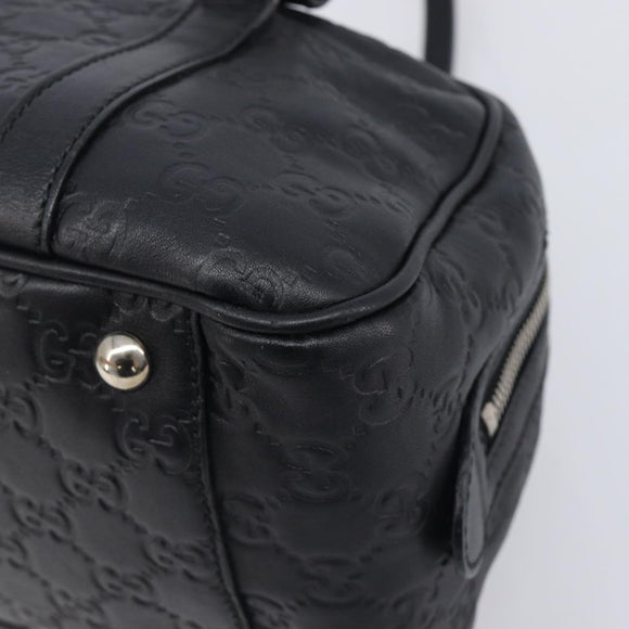 GUCCI GG Canvas Guccissima Hand Bag Black Silver 232958 Auth yk21051V