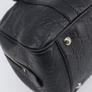 GUCCI GG Canvas Guccissima Hand Bag Black Silver 232958 Auth yk21051V-11