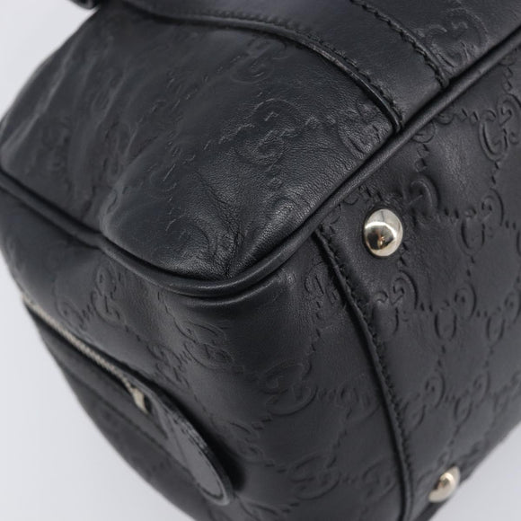 GUCCI GG Canvas Guccissima Hand Bag Black Silver 232958 Auth yk21051V
