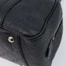 GUCCI GG Canvas Guccissima Hand Bag Black Silver 232958 Auth yk21051V-12