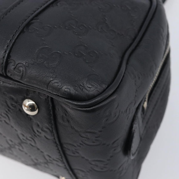 GUCCI GG Canvas Guccissima Hand Bag Black Silver 232958 Auth yk21051V