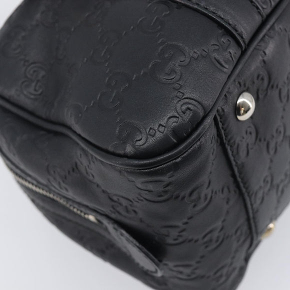 GUCCI GG Canvas Guccissima Hand Bag Black Silver 232958 Auth yk21051V