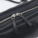 GUCCI GG Canvas Guccissima Hand Bag Black Silver 232958 Auth yk21051V-15