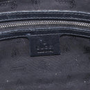 GUCCI GG Canvas Guccissima Hand Bag Black Silver 232958 Auth yk21051V-16