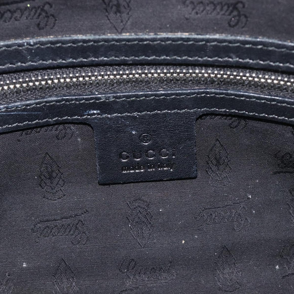 GUCCI GG Canvas Guccissima Hand Bag Black Silver 232958 Auth yk21051V