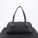 GUCCI GG Canvas Guccissima Hand Bag Black Silver 232958 Auth yk21051V-24