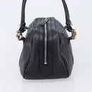 GUCCI GG Canvas Guccissima Hand Bag Black Silver 232958 Auth yk21051V-4